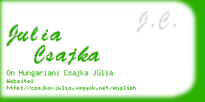 julia csajka business card